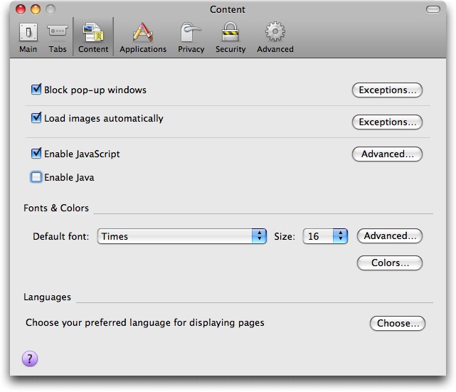 os x enable java in firefox