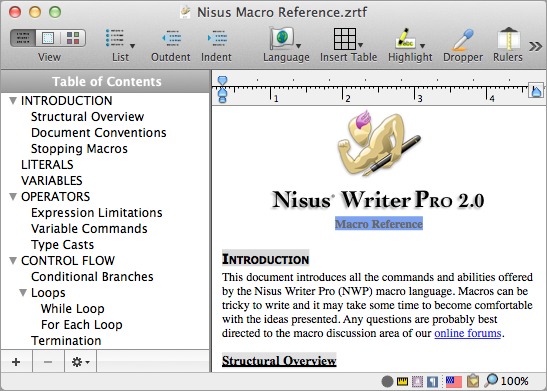 nisus writer pro name nisus folder