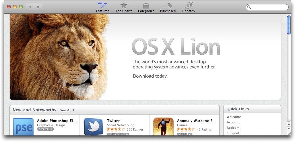 Os x lion download app store app