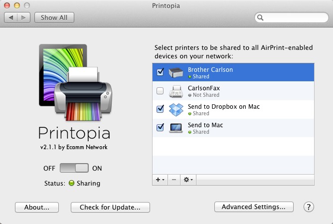 printopia for mac