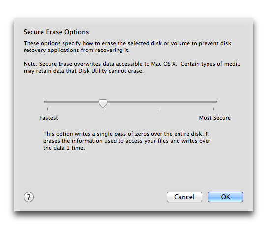 disk utility secure erase