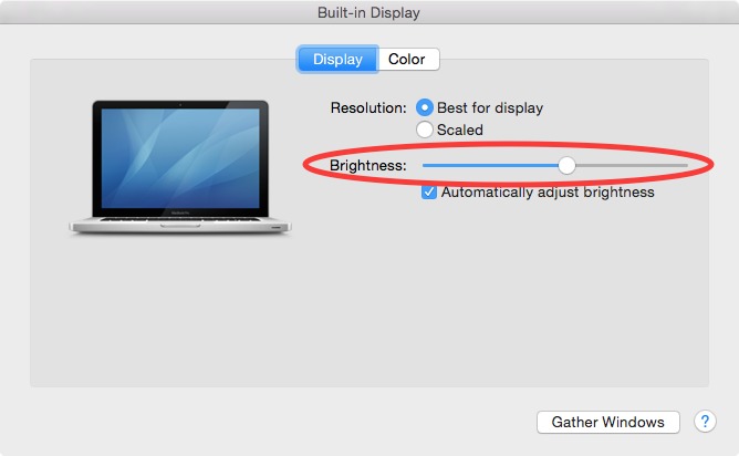 automatically adjust brightness mac not working