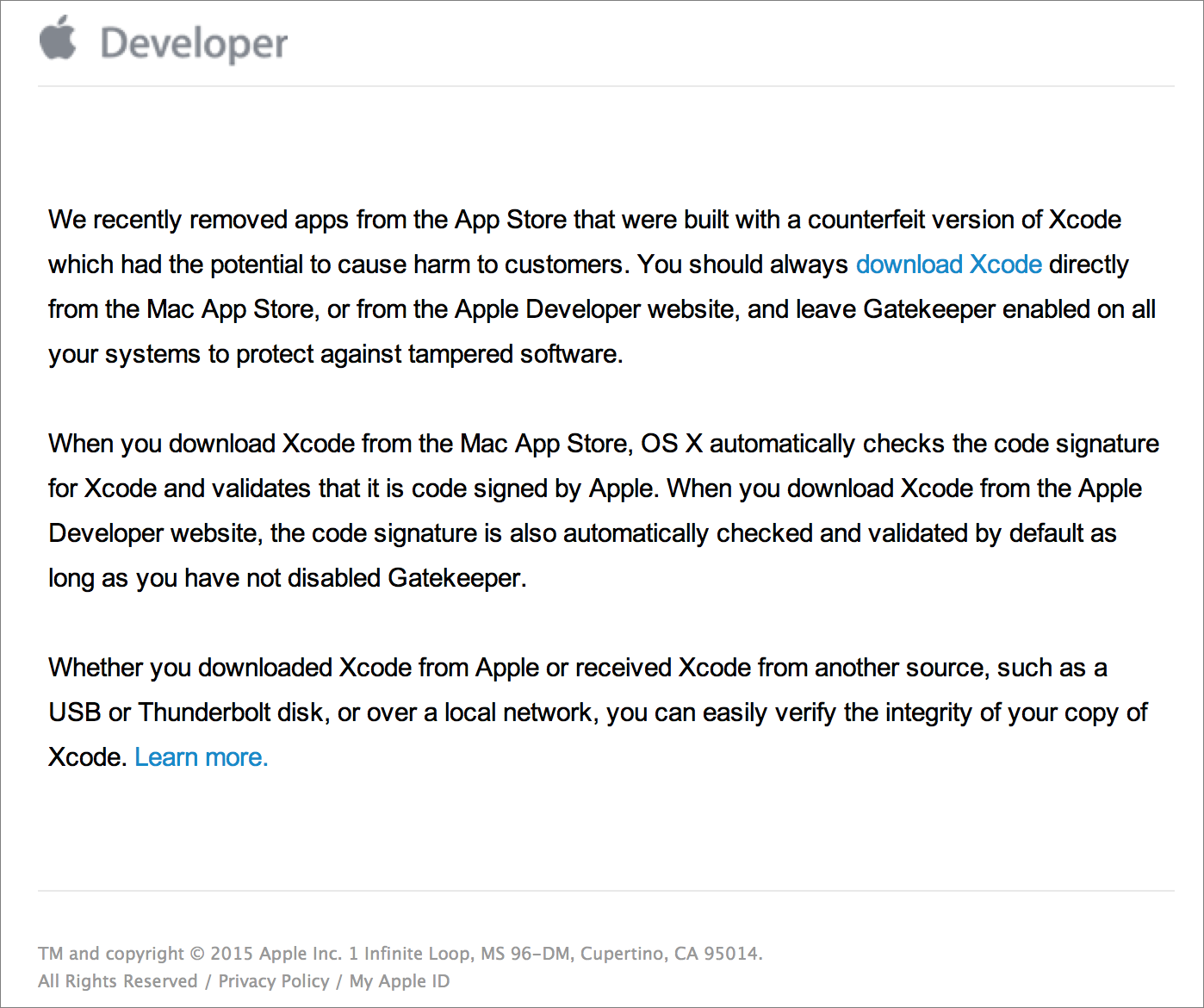 Xcode app store