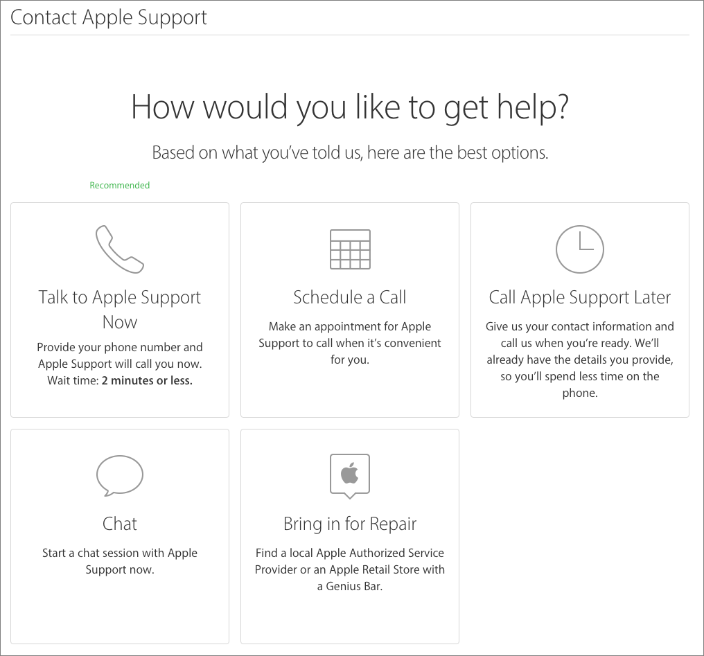 apple support phone number for macbook pro