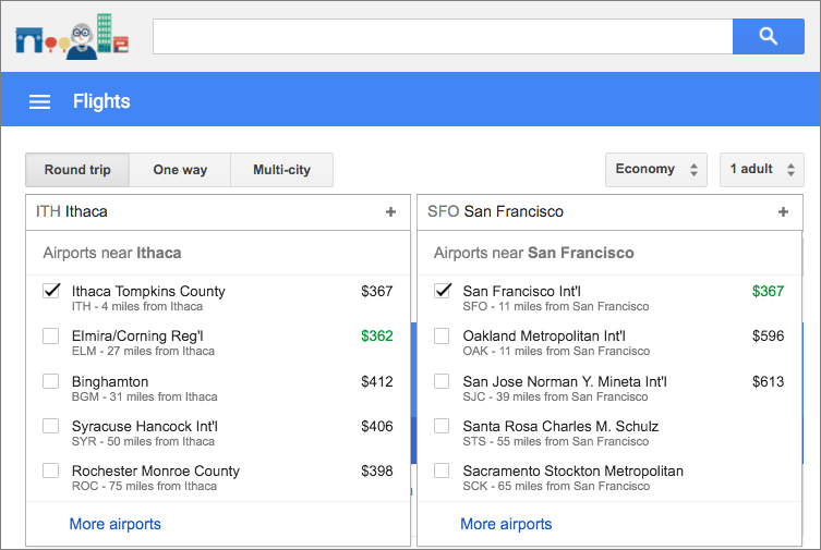 Google Flights Offers a Slick Travel Planning Interface - TidBITS