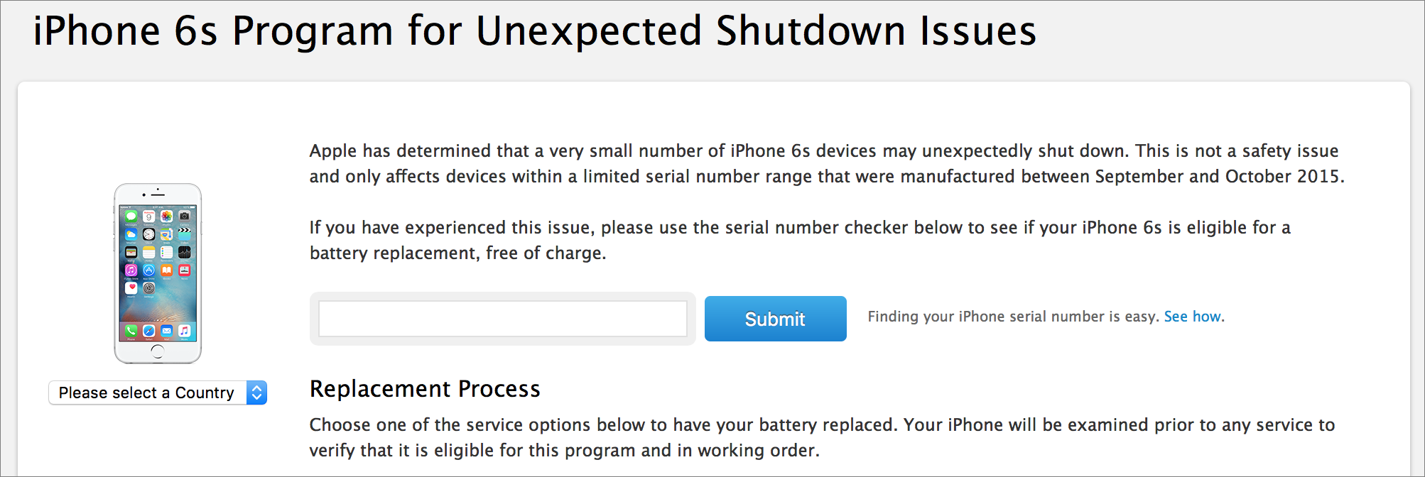 apple announces iphone 6s repair program for unexpected shutdowns
