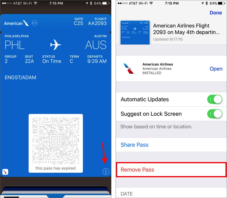 How To Add Boarding Pass To Apple Wallet American Airlines Parker