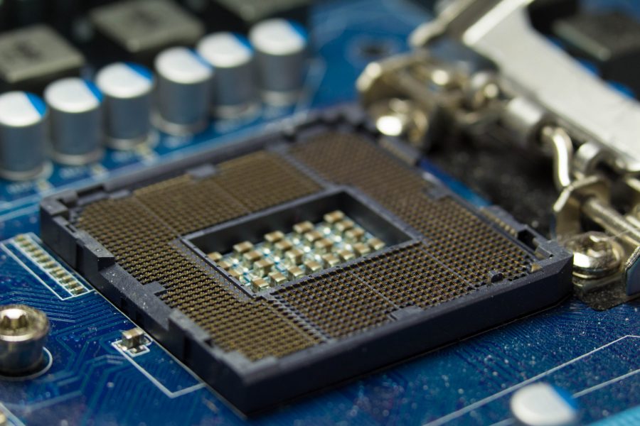 Photo of a chip socket