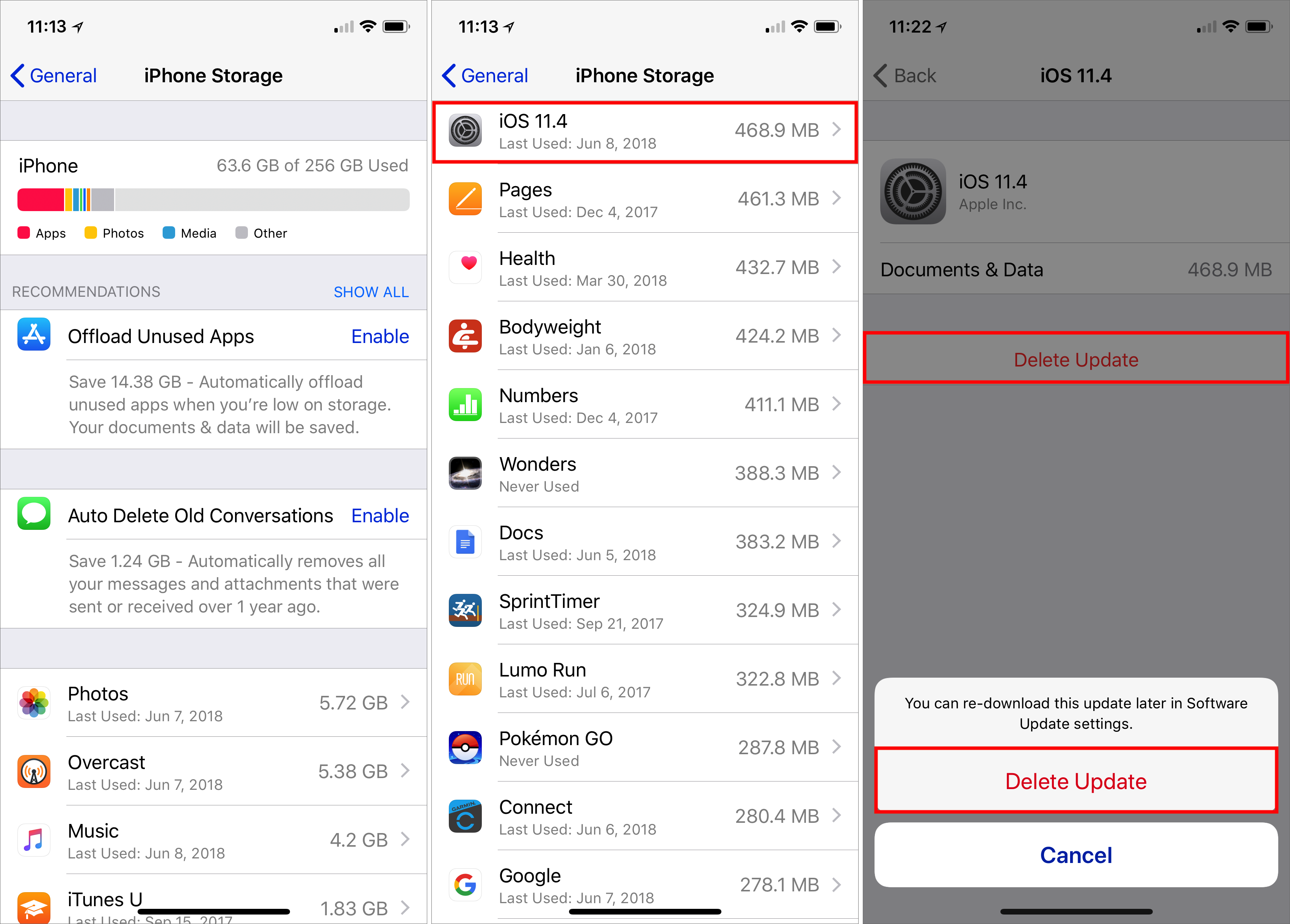 TipBITS: How to Recover Space from an iOS Update - TidBITS