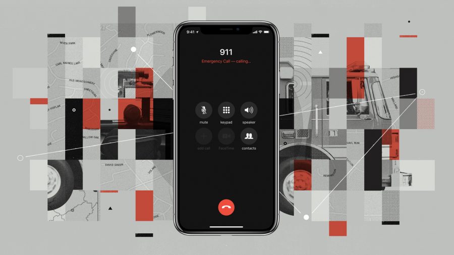 911 on an iPhone X.