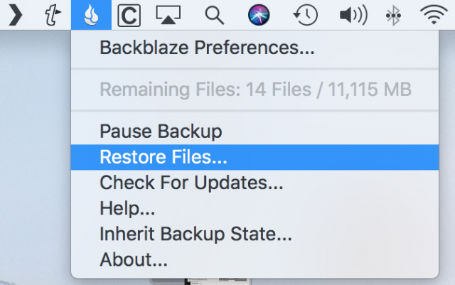 backblaze restore file information