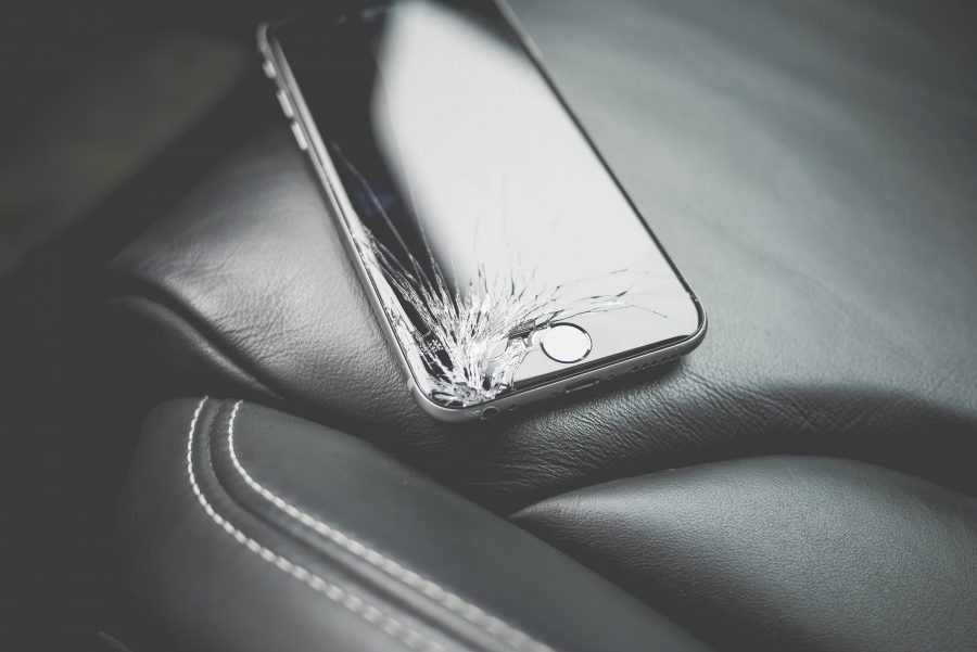 A broken iPhone.