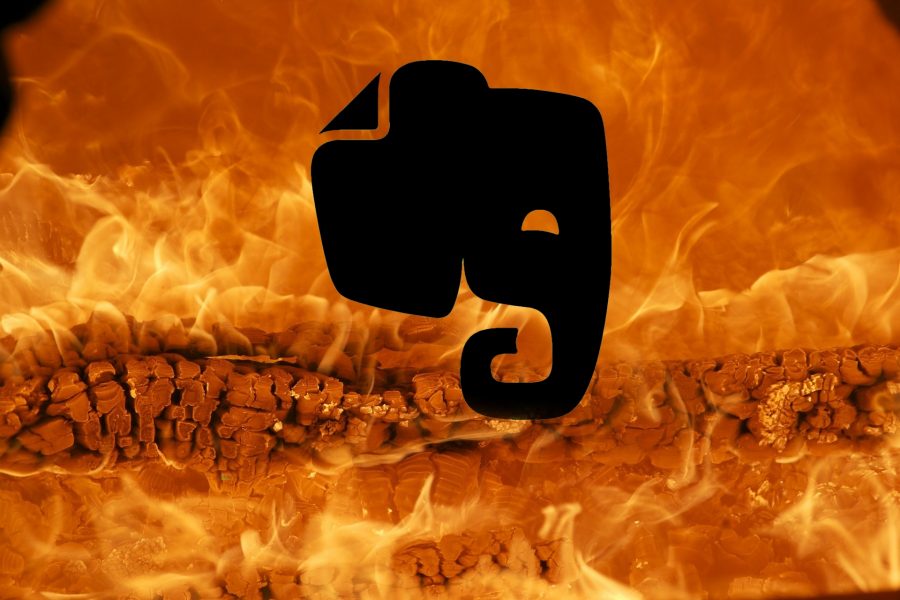 Evernote is burning.