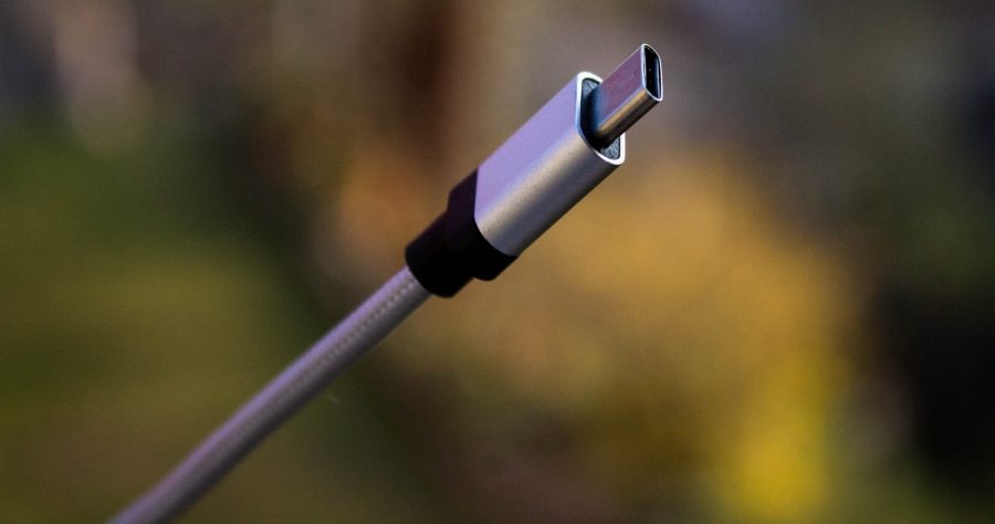 A USB-C plug.