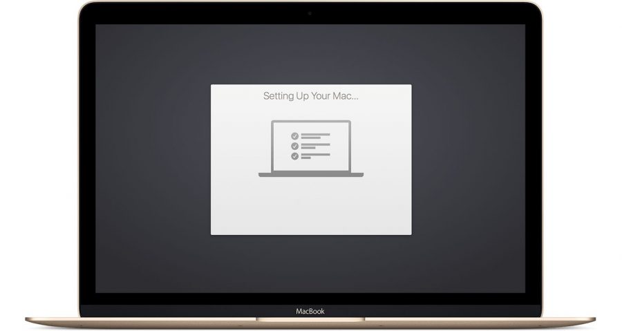 New Mac being set up