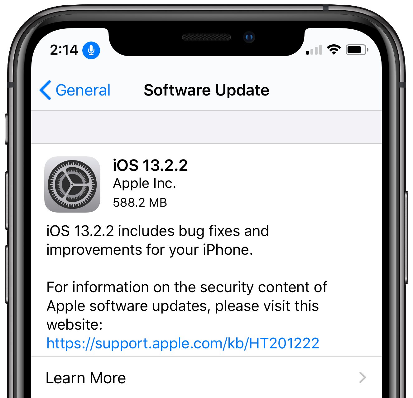 iOS 13.2.2: Phiên bản iOS 13.2.2 mới nhất đã được ra mắt với nhiều tính năng cải tiến đáng chú ý, giúp tăng tốc hiệu suất và sửa các lỗi trên iPhone. Cùng xem hình ảnh để tìm hiểu thêm! 