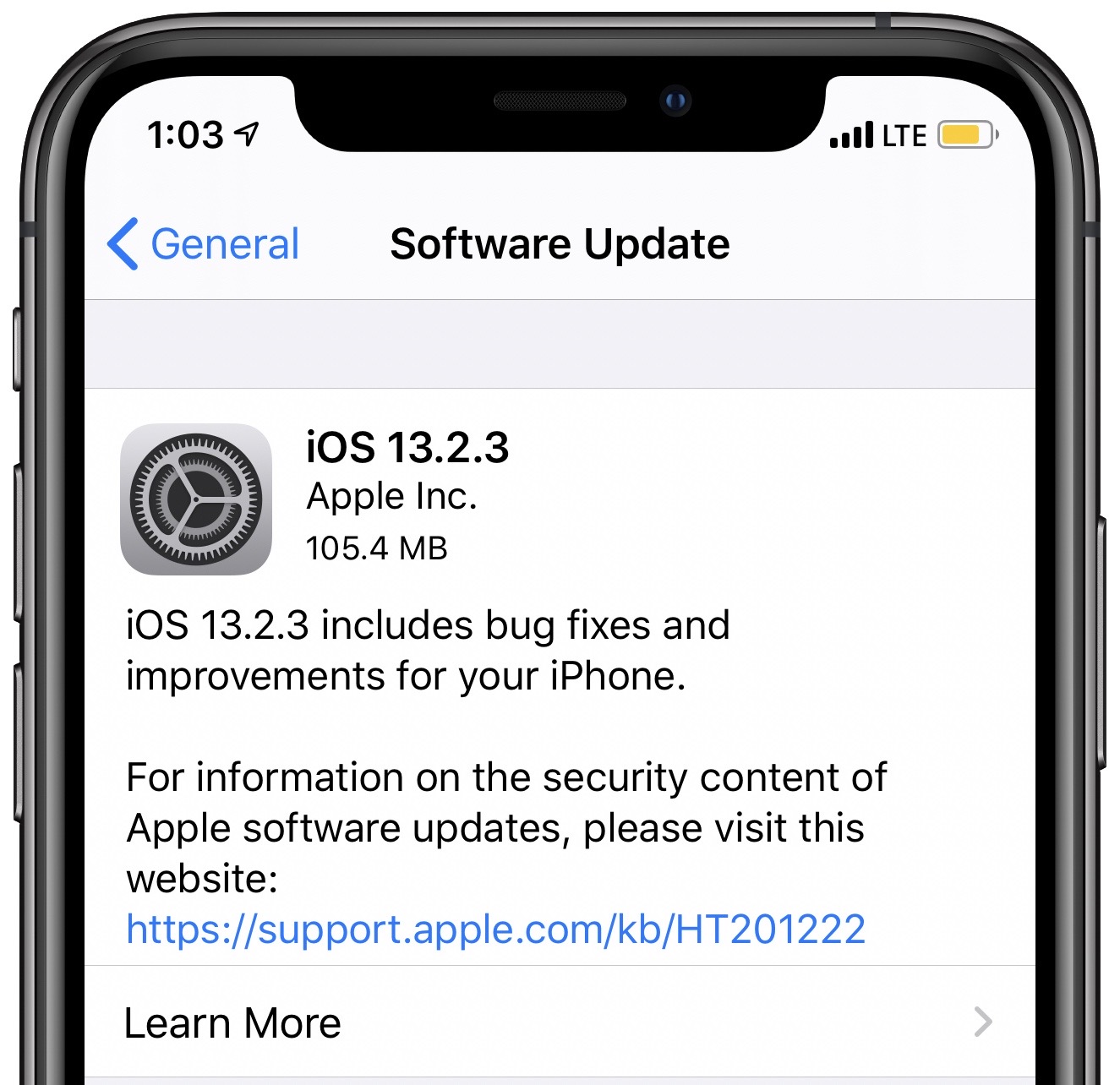 iOS 13.2.3: Phiên bản iOS 13.2.3 mới nhất đã được ra mắt với hàng loạt tính năng đáng chú ý, cải thiện hiệu suất và khắc phục nhiều lỗi trên iPhone. Cùng xem hình ảnh để tìm hiểu thêm! 