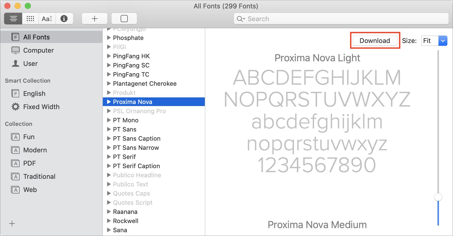 Mac install font
