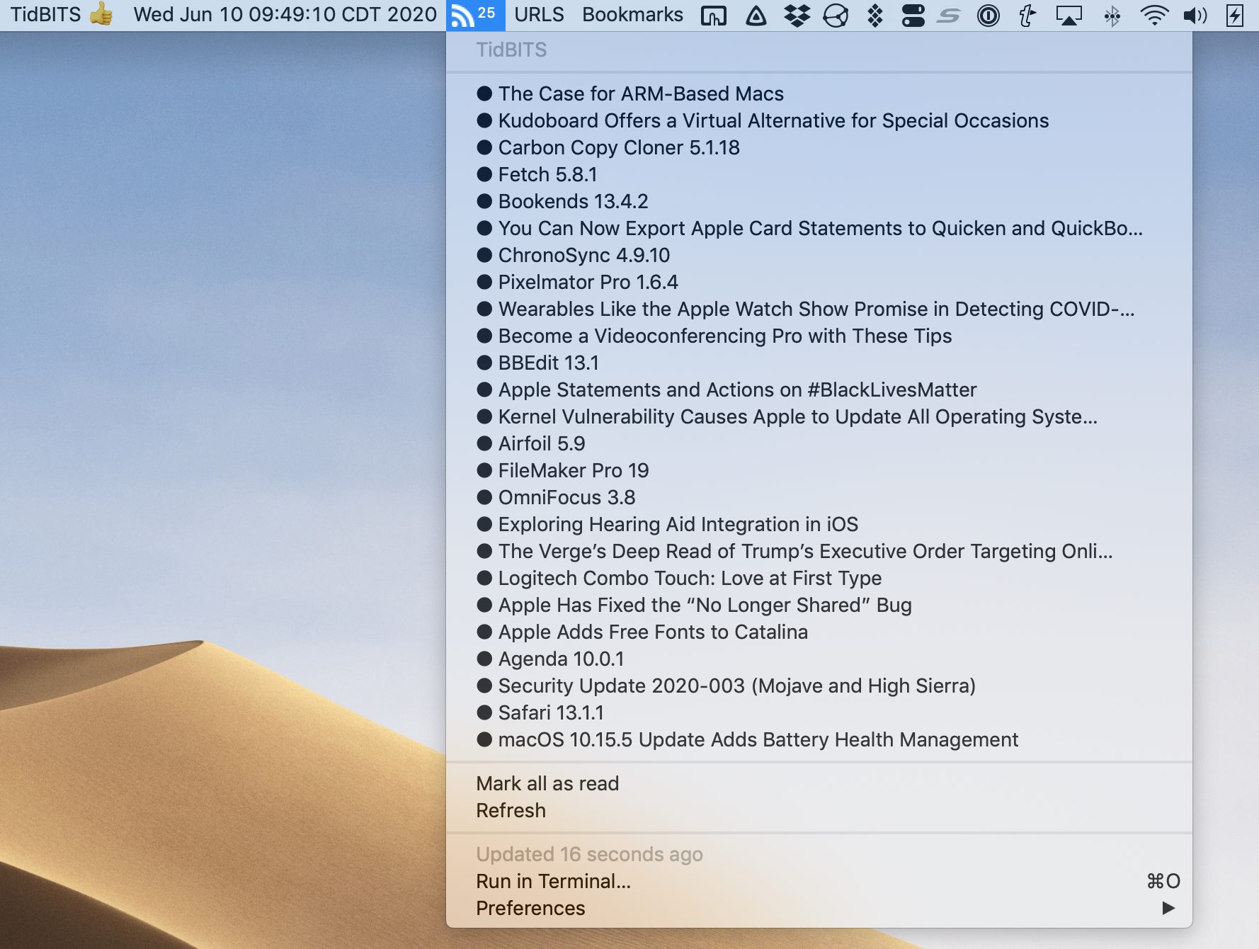 BitBar Lets You Put Anything in Your Mac’s Menu Bar - TidBITS