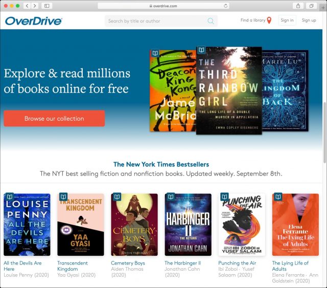 The OverDrive Web site
