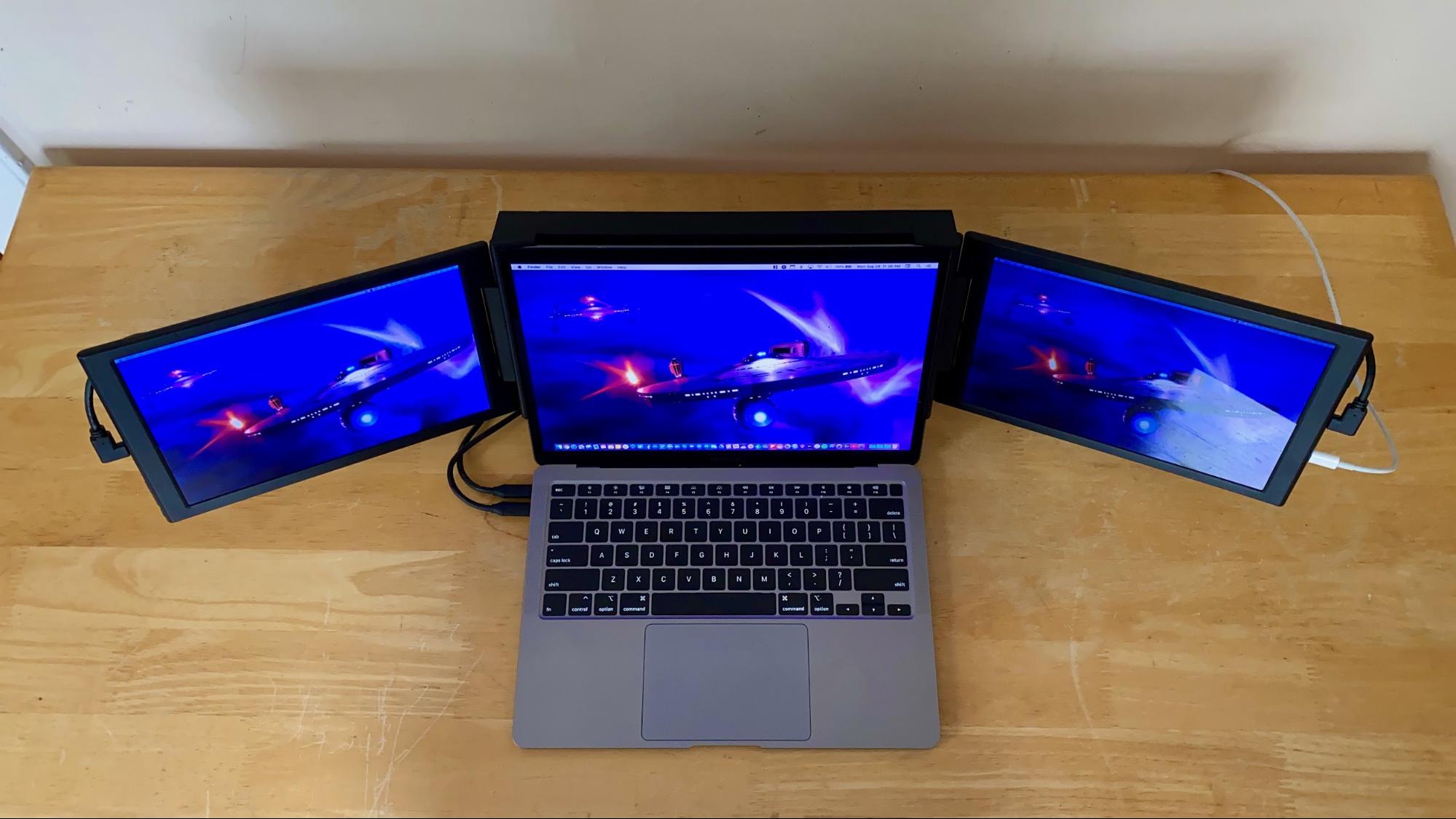Xebec's Tri-Screen Attaches Extra Screens to a MacBook - TidBITS