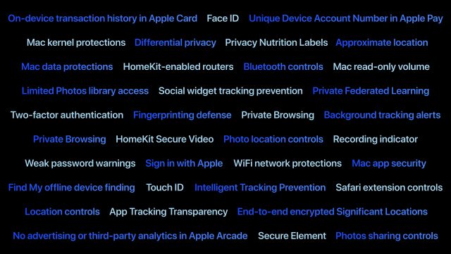 New privacy features