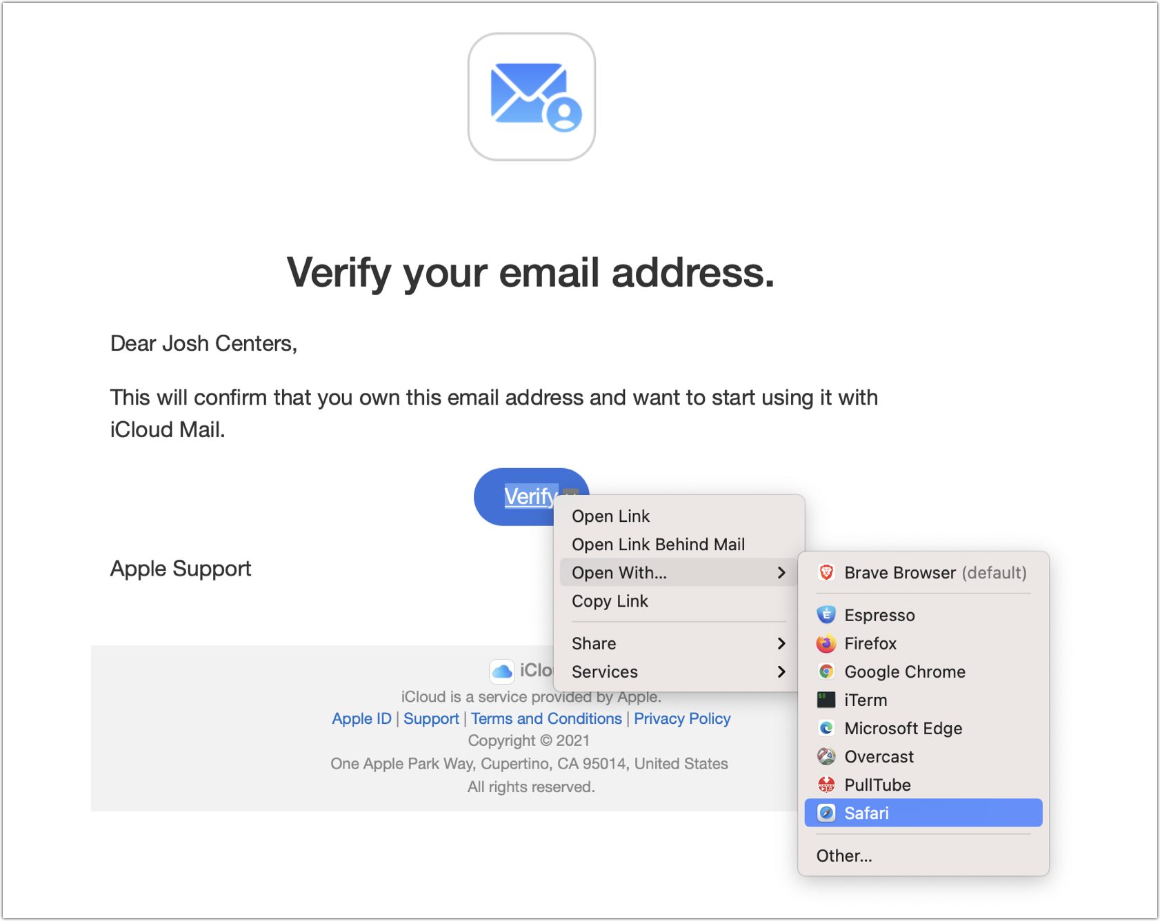 iCloud custom domain for an Apple email address - IONOS