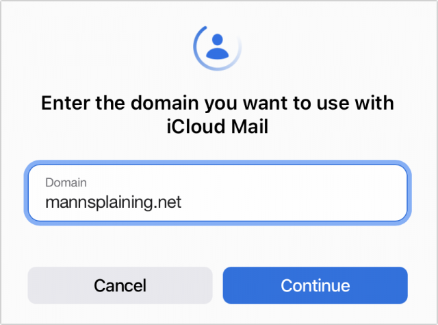 Enter custom domain