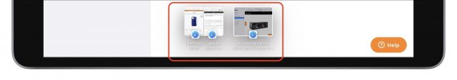 iPadOS 15 shelf in Safari