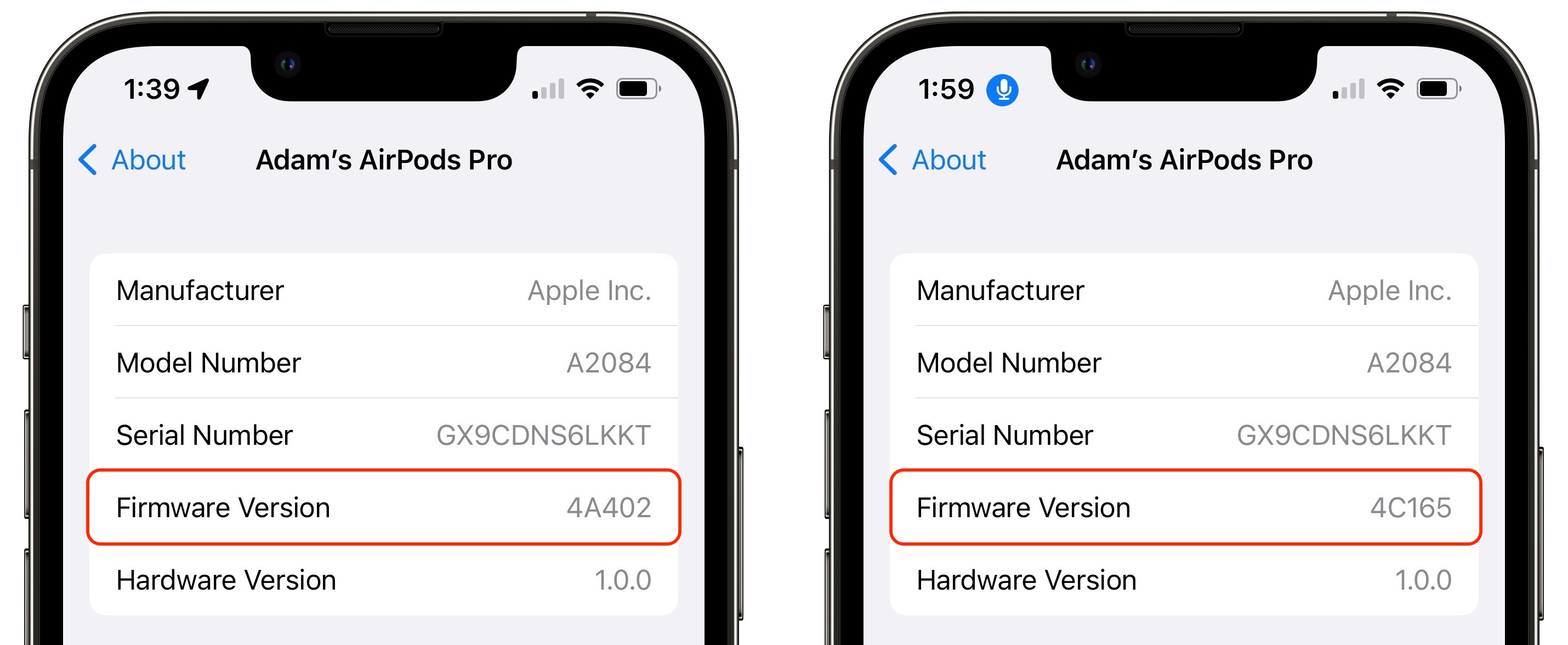 Apple AirPods Firmware to 4C165 - TidBITS