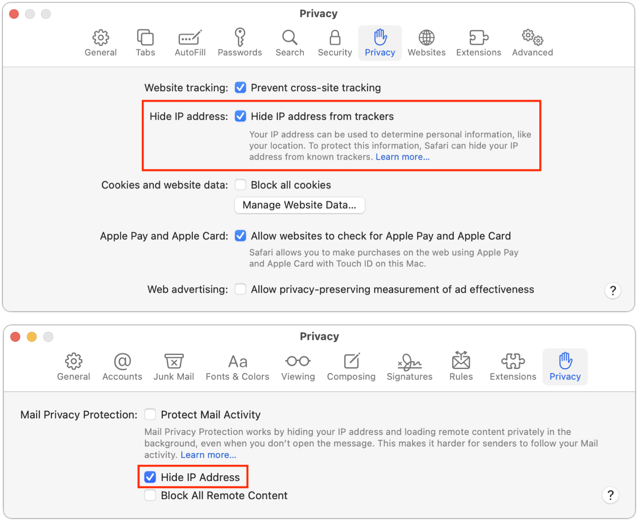 iOS 15: Hide IP address in Safari