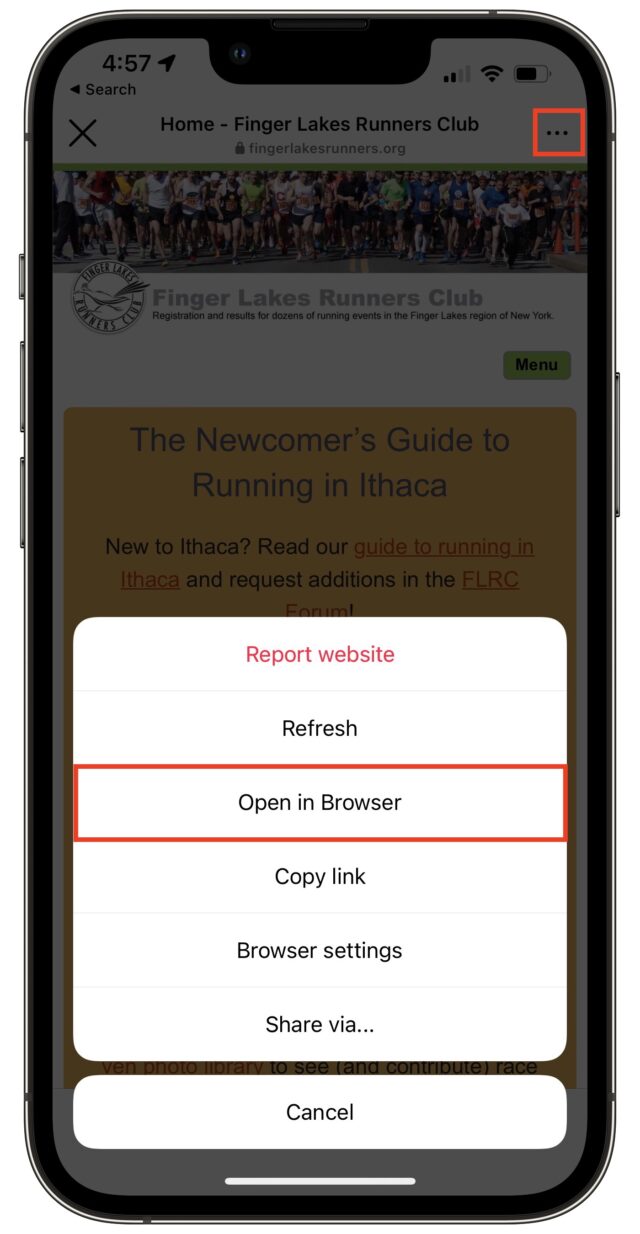 HOW TO OPEN  IN BROWSER INSTEAD OF APP IN MOBILE 