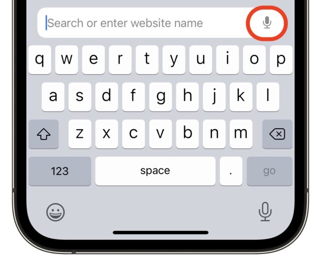 Voice search in Safari