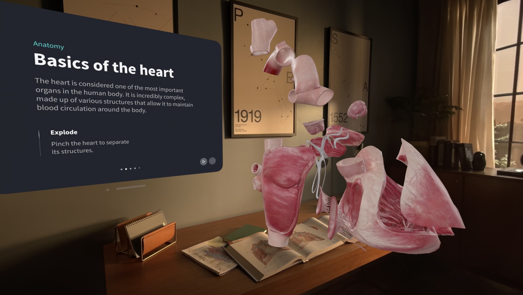 Vision Pro 3D heart display
