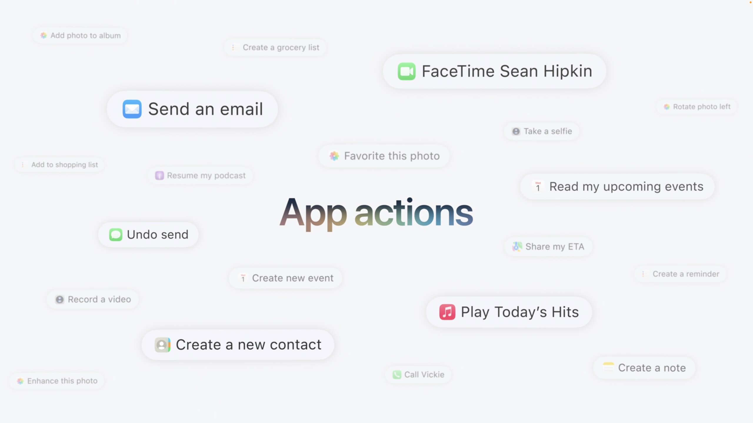 Siri AI app actions