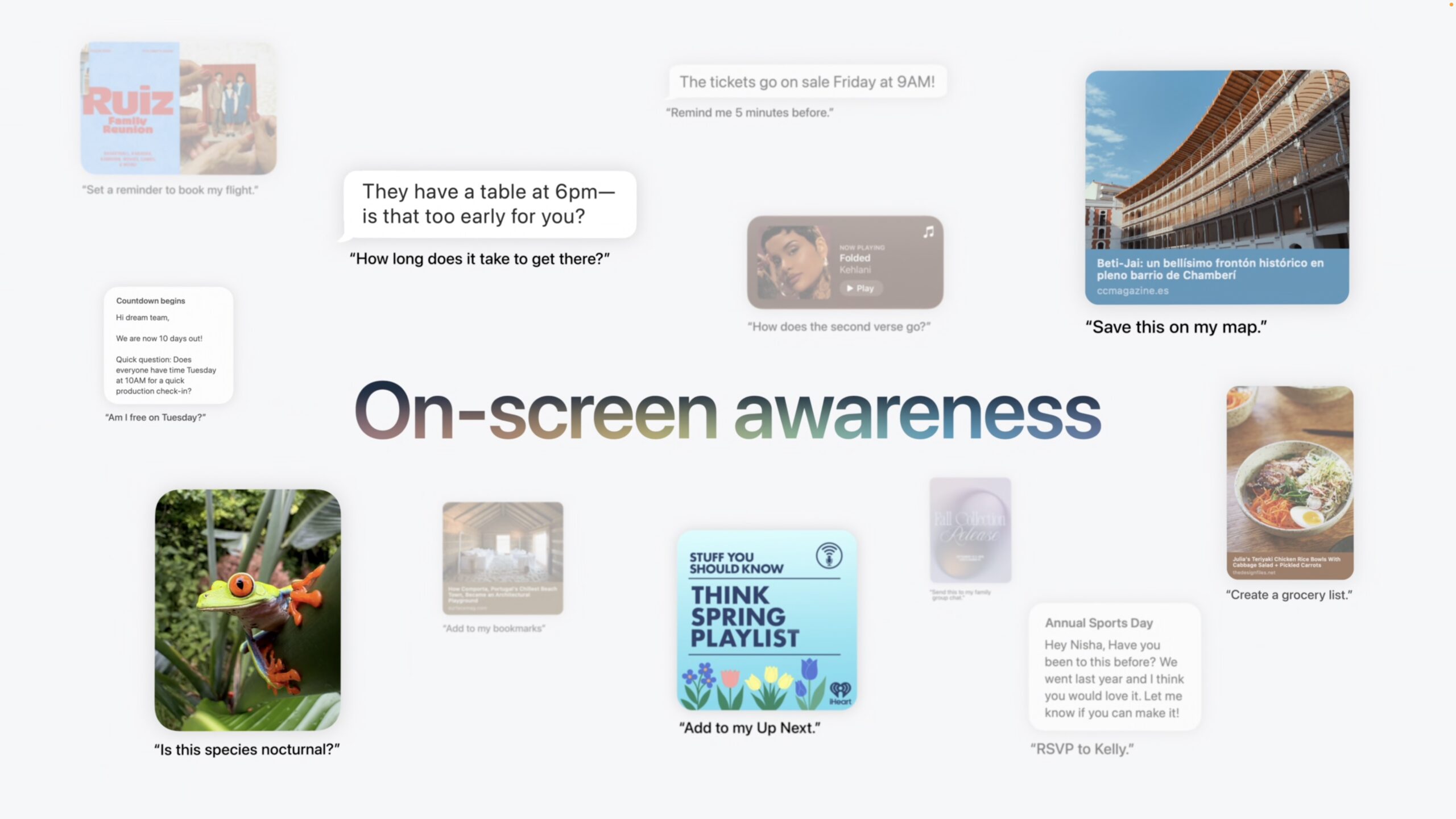 Siri AI on-screen awareness