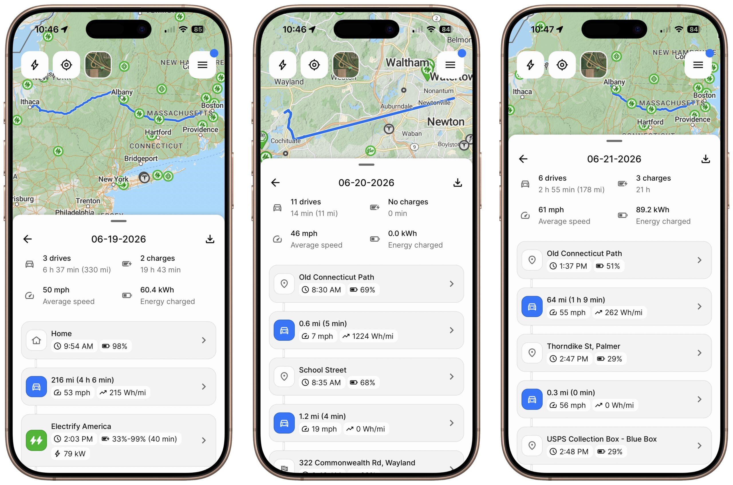 A Better Route Planner drive history