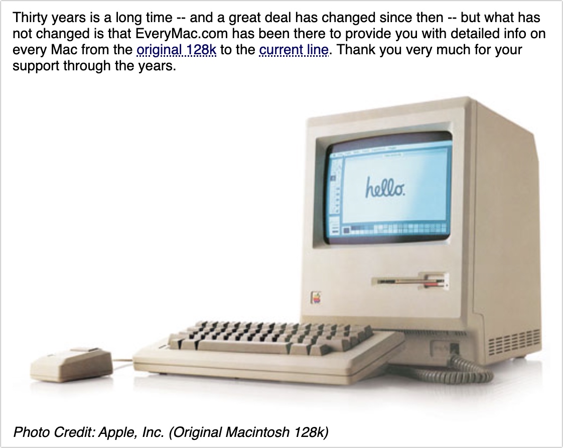 EveryMac 30th anniversary
