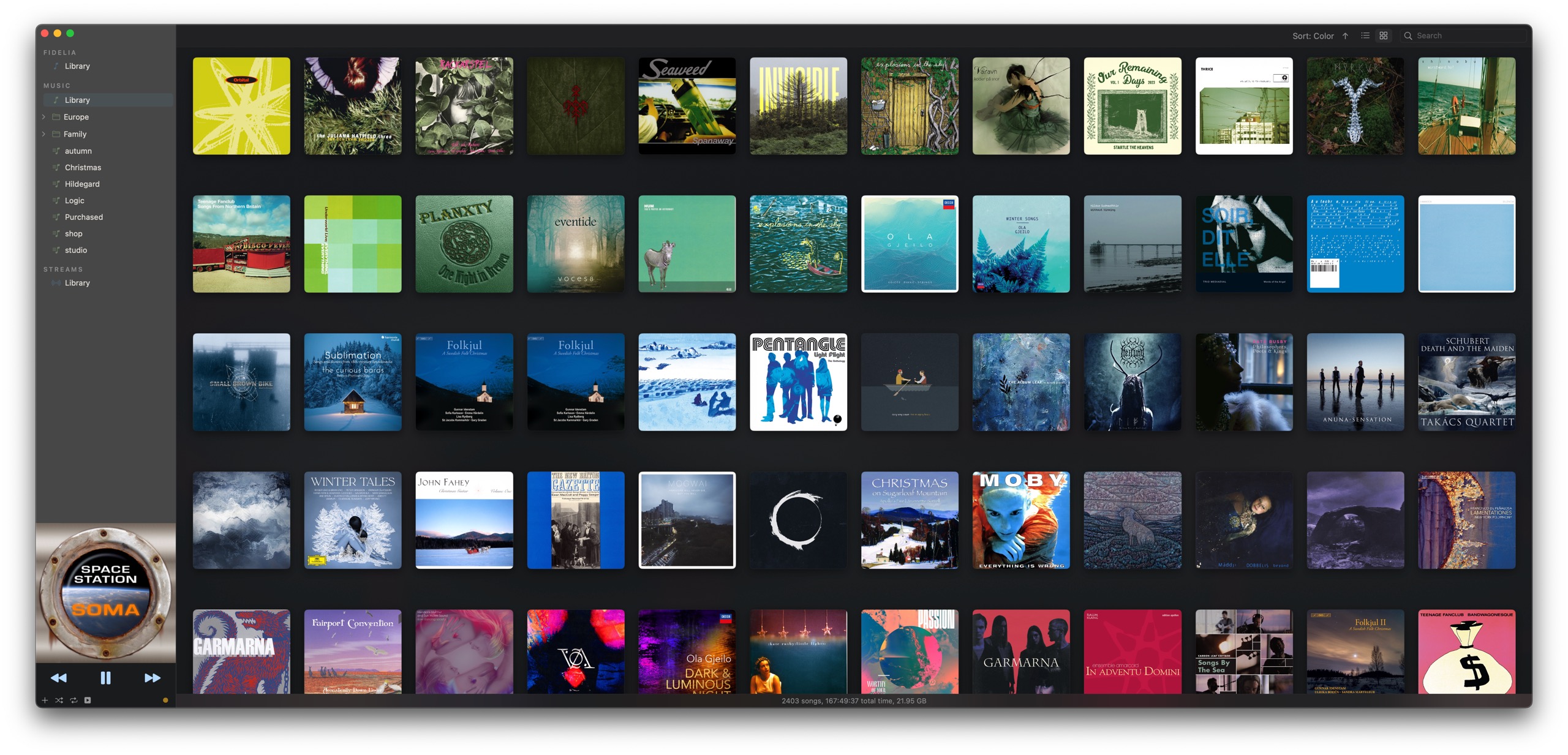 Fidelia album wall