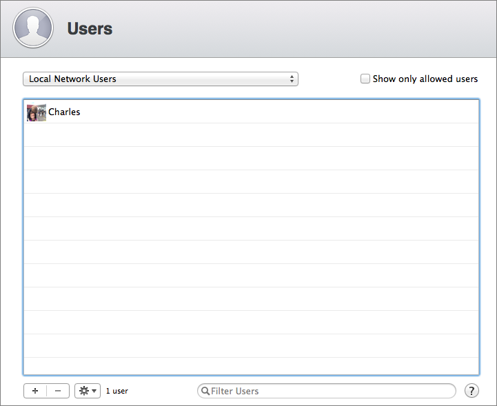 Figure 7: In this screenshot of the Directory Domain browser, you can see our Local Network Users list.