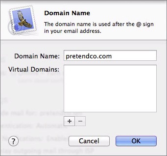 Figure 5: Enter the real domain for which you want to provide mail services.