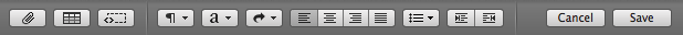 Figure 11: Format your wiki pages with the editing toolbar buttons.