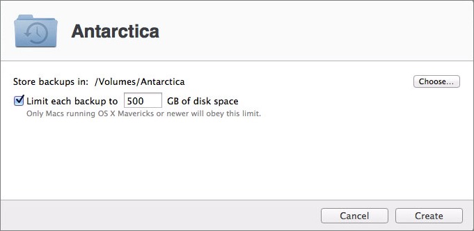 Figure 1: Choose a destination for your users’ backups and set a limit on how much data each user can store, if desired.