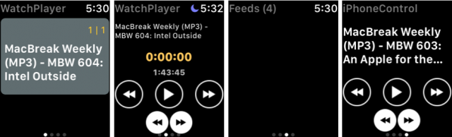 WatchPlayer on the Apple Watch.