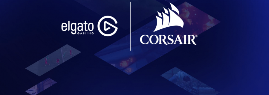 The Elgato and Corsair logos.