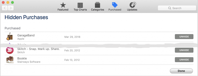 Hidden purchases in the Mac App Store.