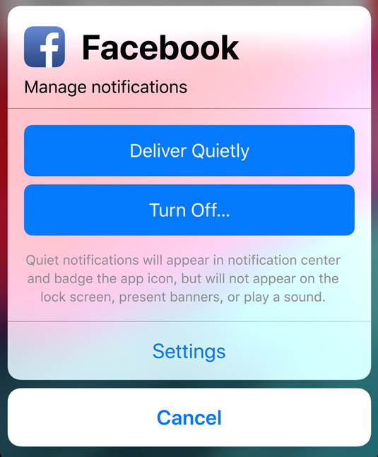 Instant Tuning for notifications in iOS 12