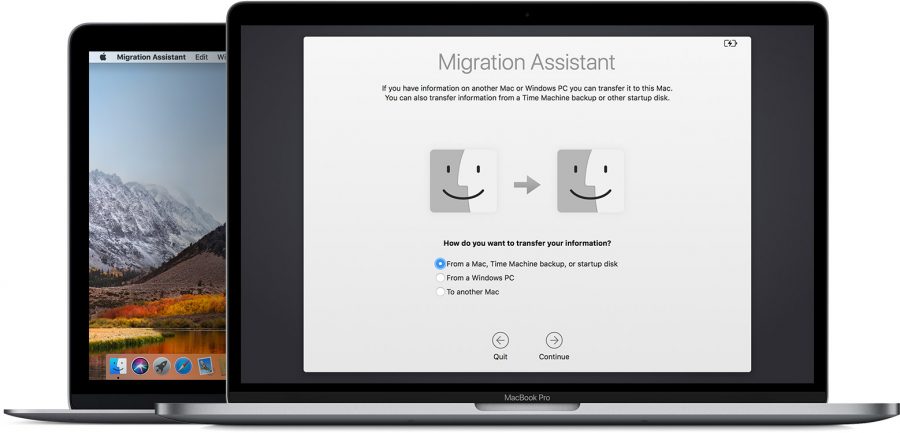 Migration Assistant transferring data between Macs
