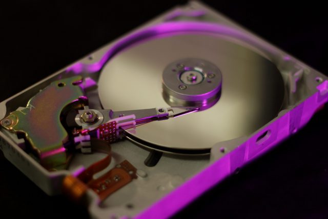 Hard disk platter photo