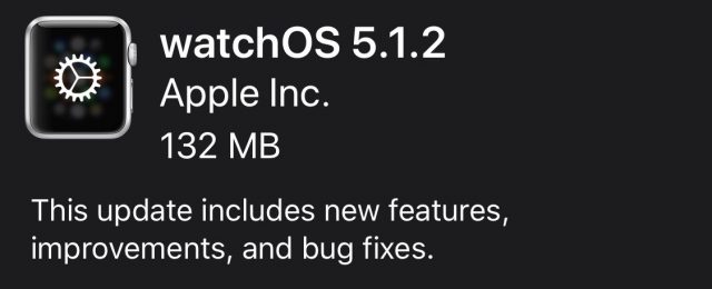 watchOS 5.1.2 release notes.